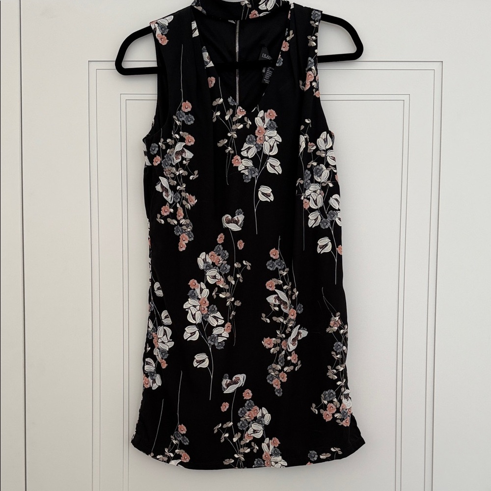 Frank Lyman Design Black Floral Mini Dress